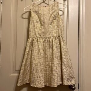 Cream and gold dress!